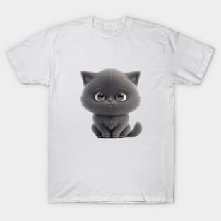 Cat Kitten Cute Adorable Humorous Illustration T-Shirt